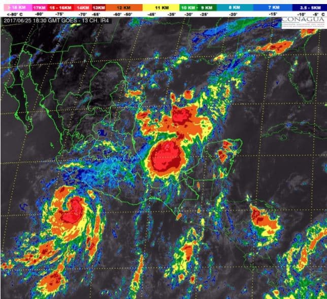 Tormenta tropical Dora se forma frente a las costas del sur de México
