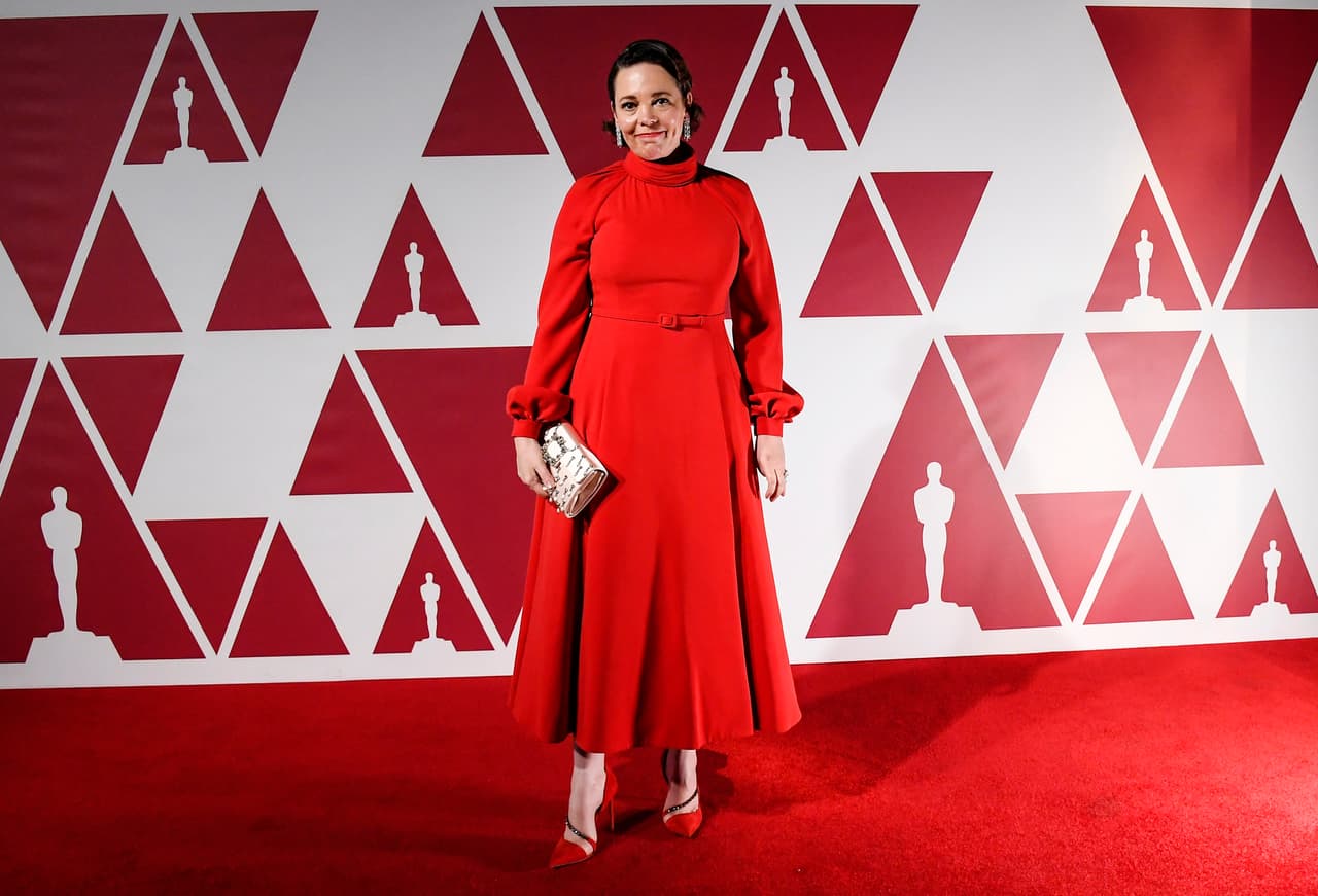 En Londres, la actriz Olivia Colman se conectó con los Oscar.