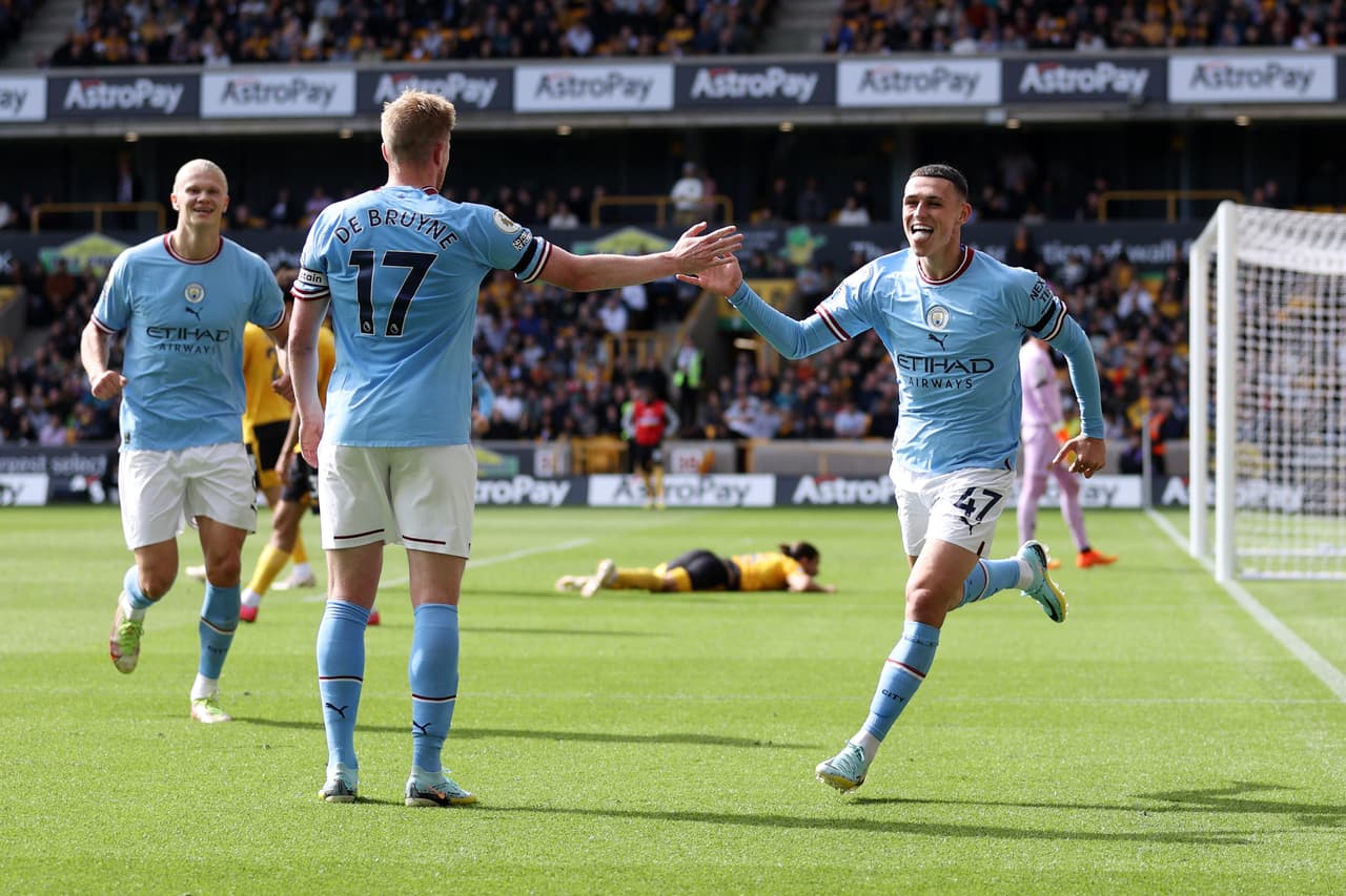 Manchester City goleó 0-3 a Wolves en la Jornada 8 de la Premier League con goles de Jack Grealish, Erling Haaland y Phil Foden.