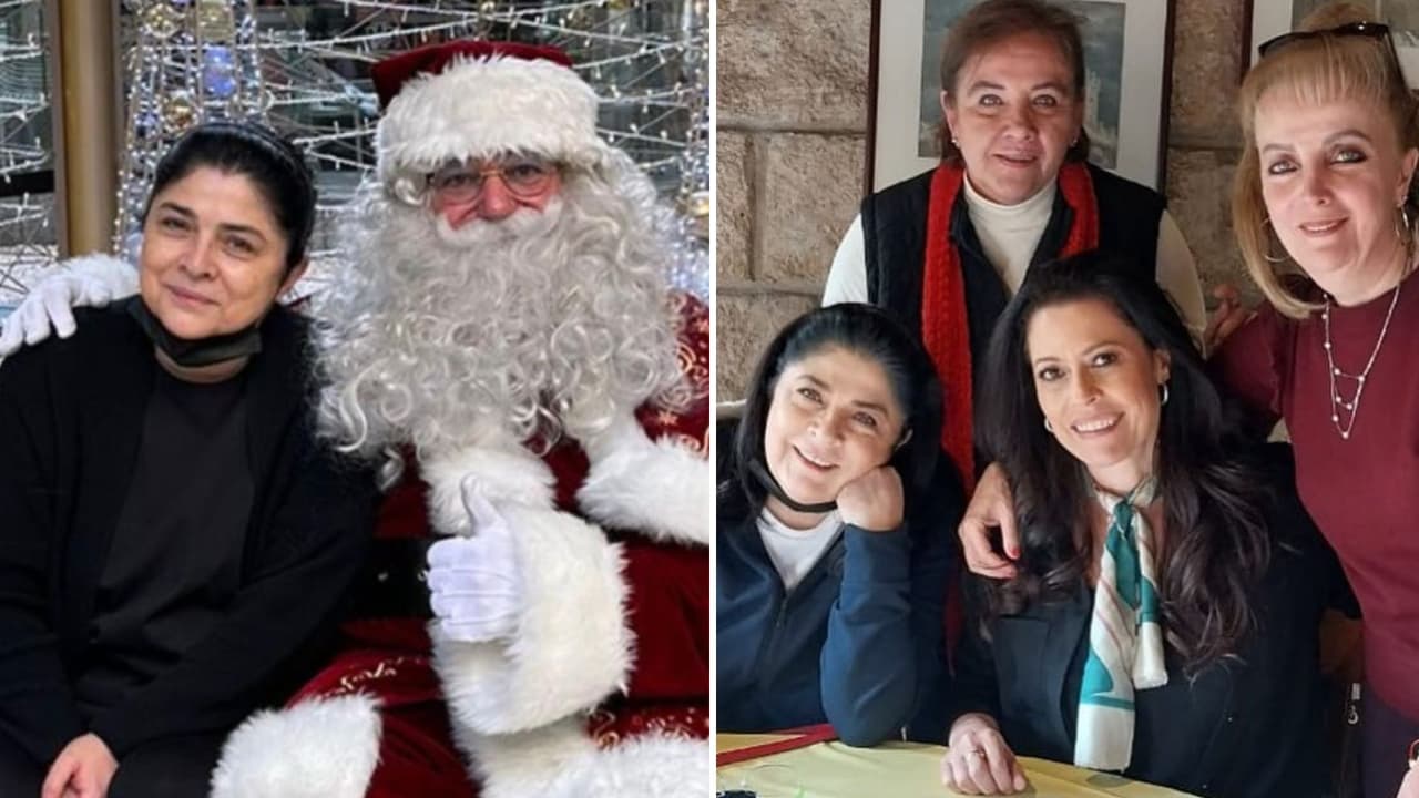 Victoria Ruffo luce sin maquillaje y con canas en reuniones en vísperas de Navidad y Año Nuevo.