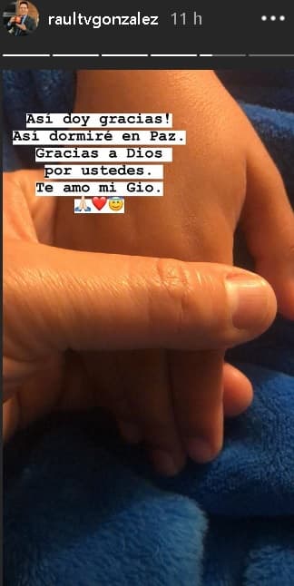 Raúl González expresó su gratitud con este mensaje en sus 'stories' de Instagram.