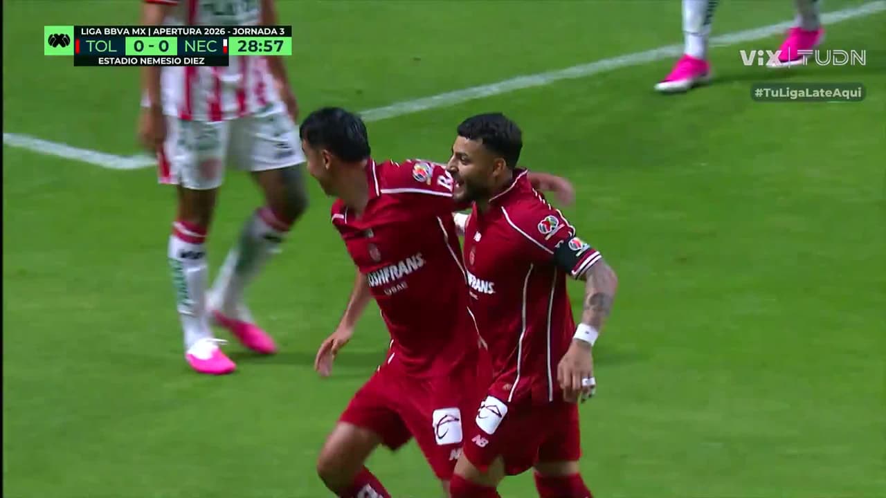 ¡Toluca abre el marcador! Gran control de ‘Gacelo’ para el 1-0