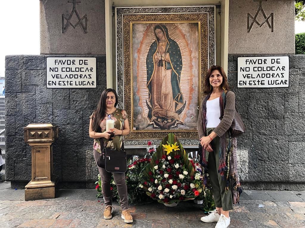 La actriz de 48 años de edad también compartió qué fue lo que hizo al visitar a la Virgen de Guadalupe.