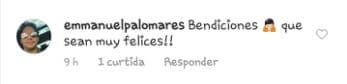 El exparticipante de Mira Quien Baila y actor de origen venezolano, Emmanuel Palomares, compartió este mensaje para los recién casados.