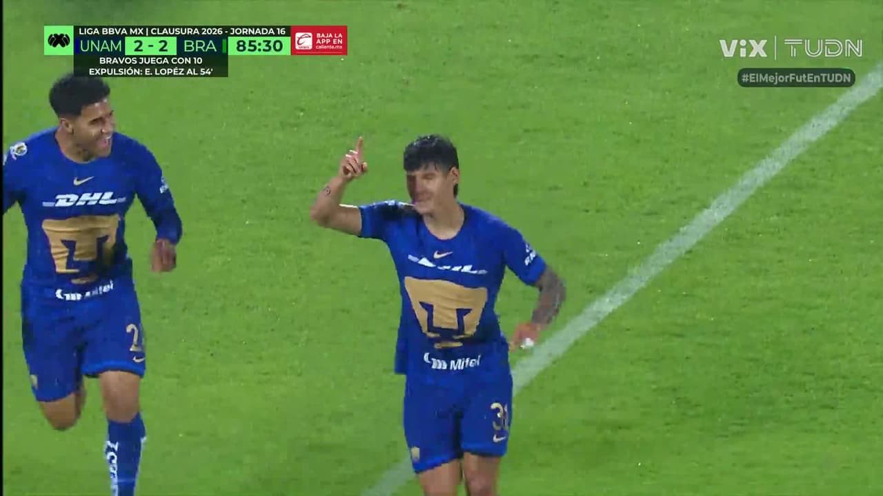 Gol de Pumas, Gol de Robert Morales, Pumas vs. FC Juárez, 3-2
