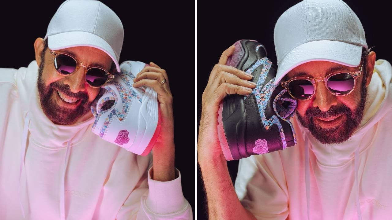 Los tenis de Juan Luis Guerra basados en su álbum 'Bachata Rosa'.