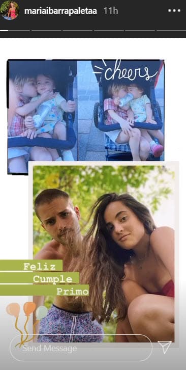 <b>María Ibarra</b>, hija de Dominika, es muy apegada a su primo, por eso también lo felicitó a través de la misma red social.
<br>