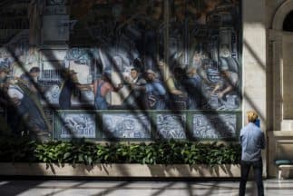 Un fresco de Diego Rivera en el Detroit Institute of Arts.
