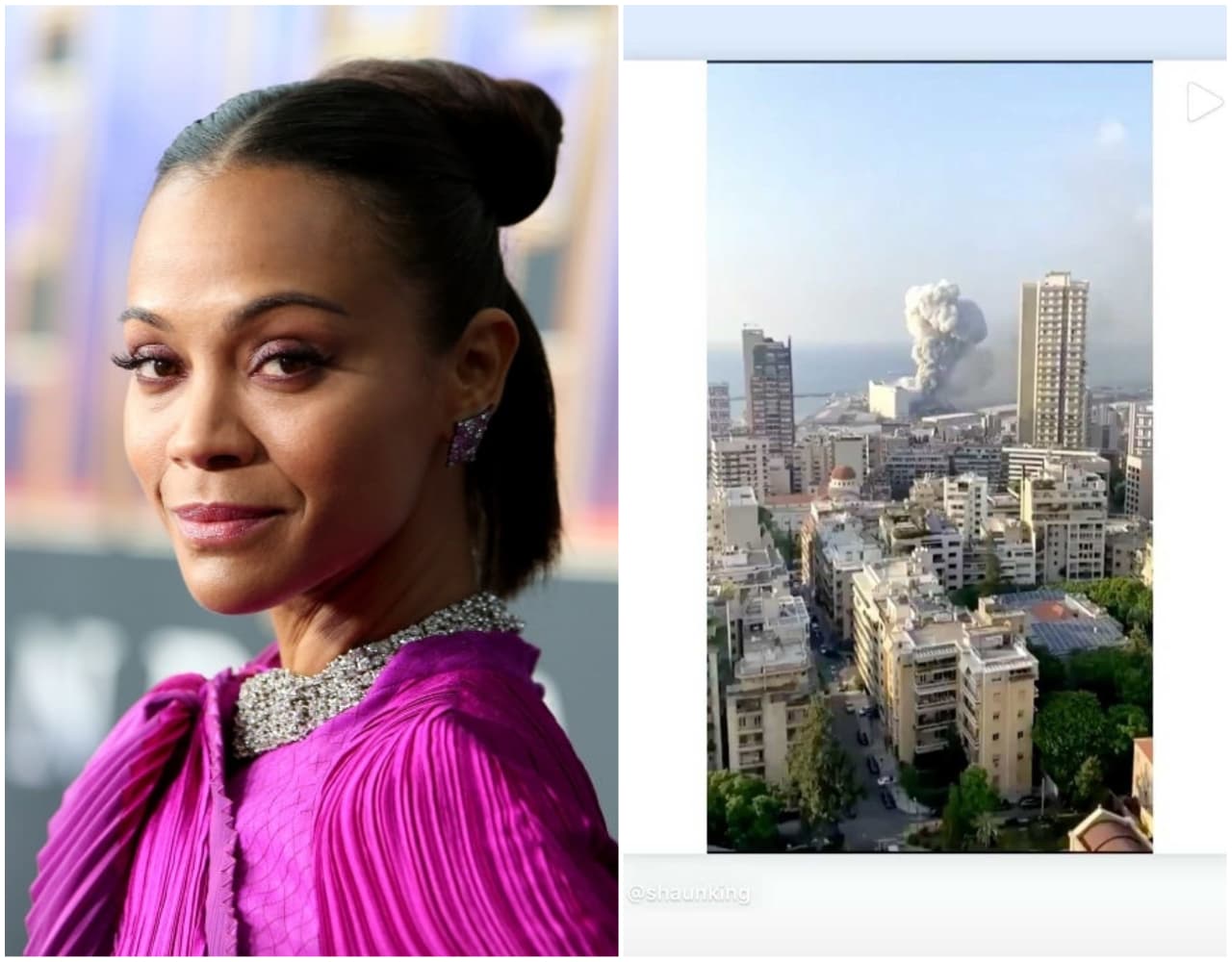 <b>Zoe Saldaña</b> se enteró de la noticia gracias a su amiga y colega Sala Hayek al ver su publicación.