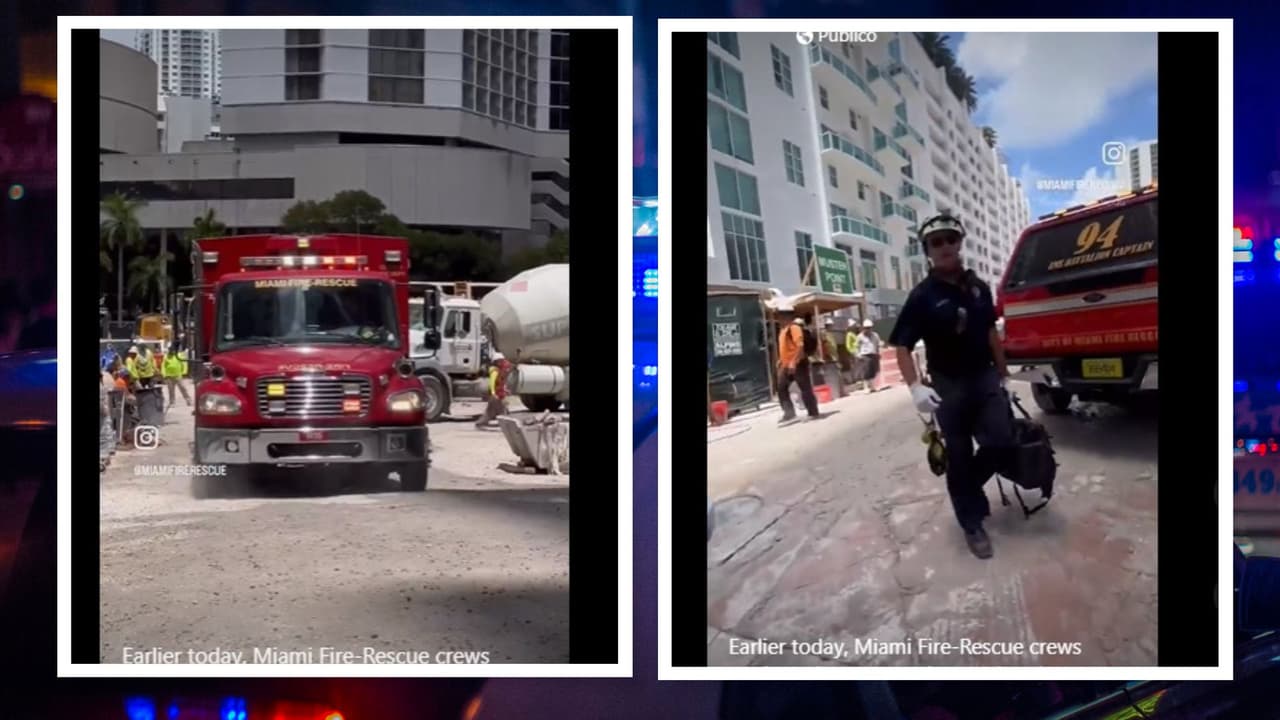 Trabajador sufre aparatoso accidente en una construcción de Miami