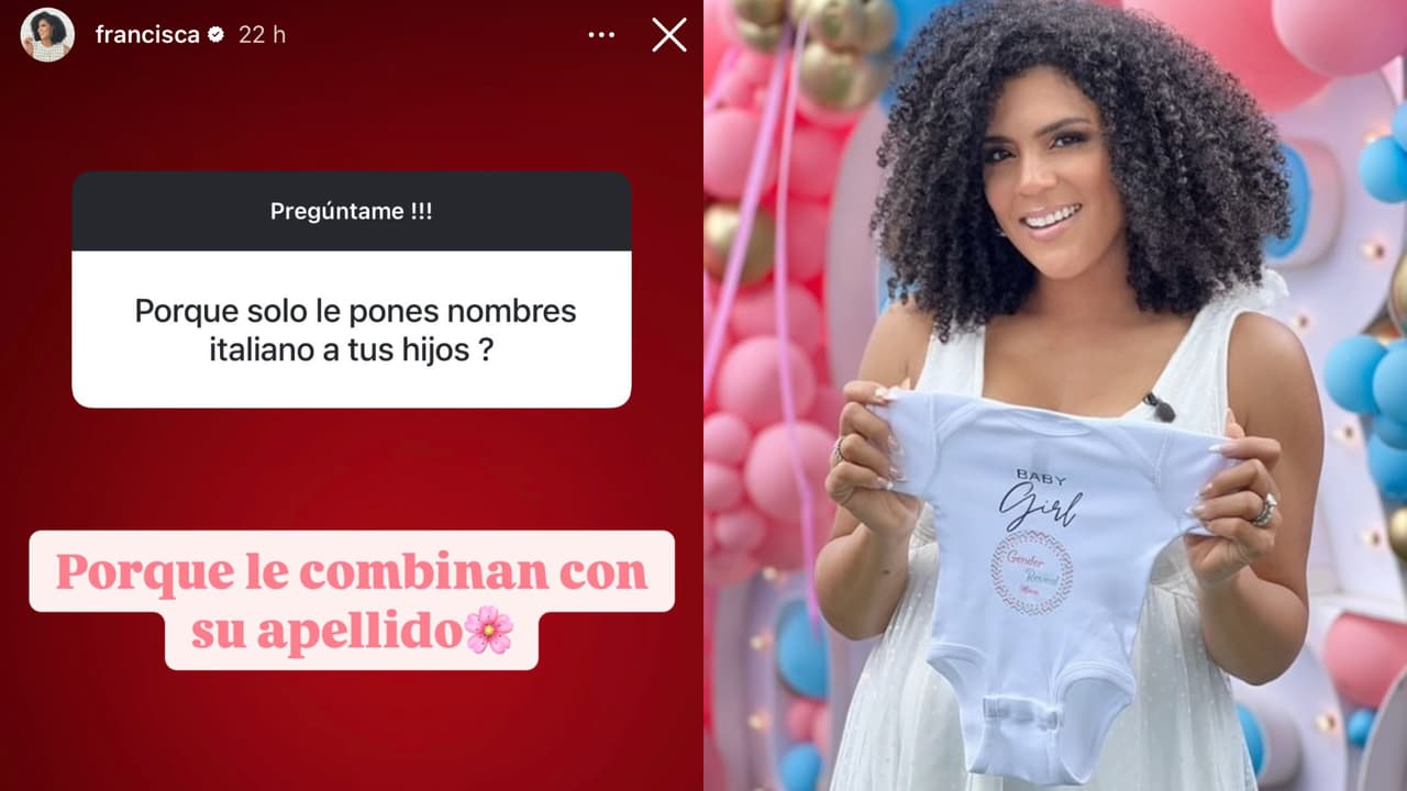 Así respondió Francisca sobre la razón de los nombres italianos de sus hijos.