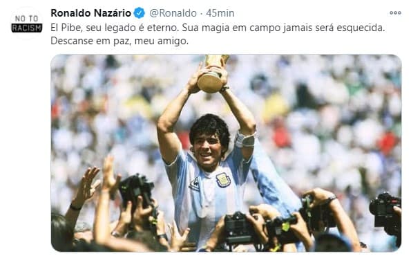 Los íconos del deporte se despidieron de Diego Armando Maradona en redes sociales.