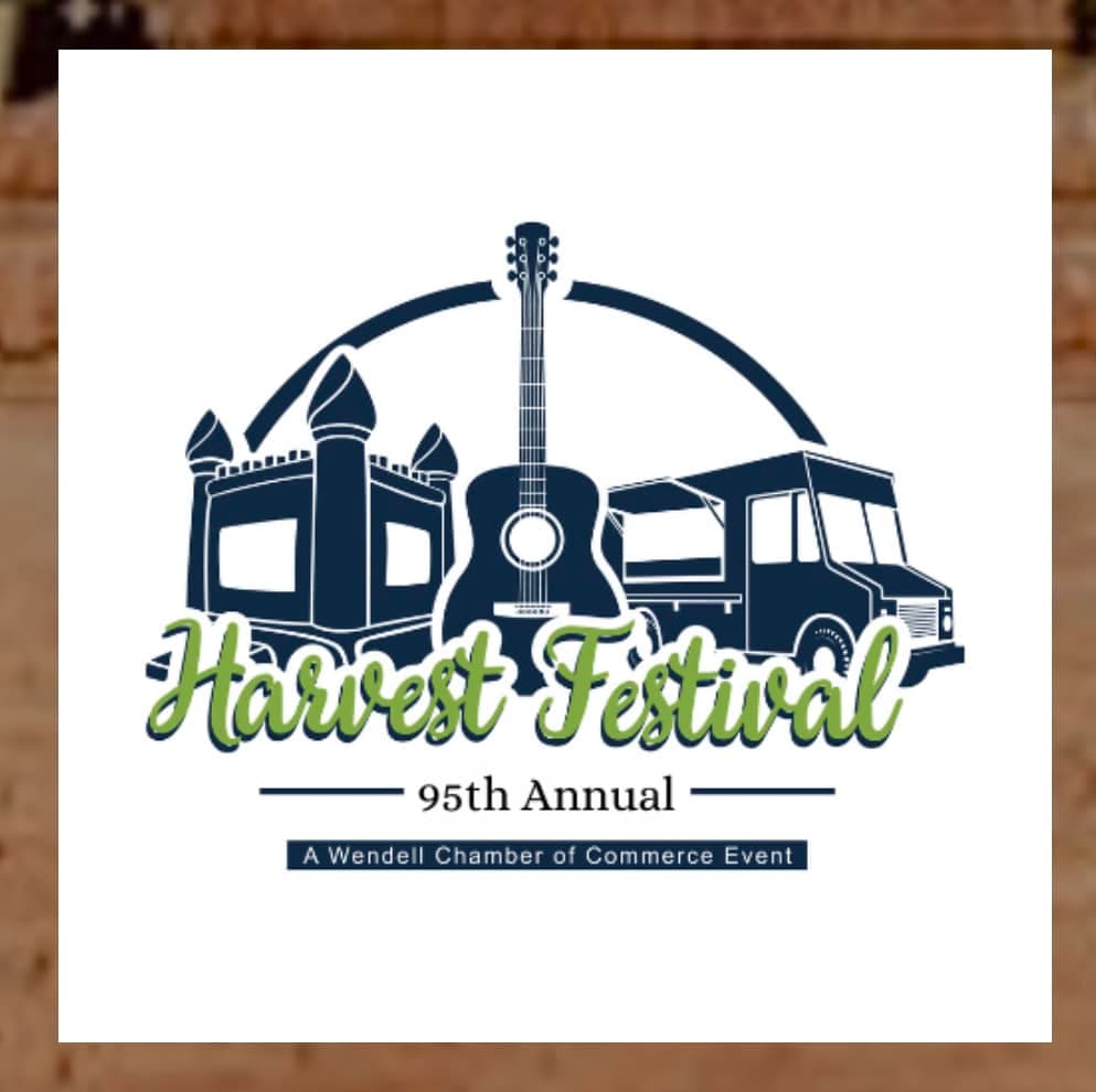 <b>Wendell Harvest Festival</b>
<br>
<b>Fecha</b>: 7 de octubre
<br>
<b>Lugar</b>: Downtown Wendell
<br>
<b>Sitio web</b>: 
<a href="https://www.wendellchamber.com/wendell-harvest-festival/">https://www.wendellchamber.com/wendell-harvest-festival/</a> 
<br>
<br>El evento contará con más de 100 vendedores y dieciocho camiones de comida que llenan las calles de Wendell, junto con 10.000 visitantes. Habrá actividades para toda la familia.