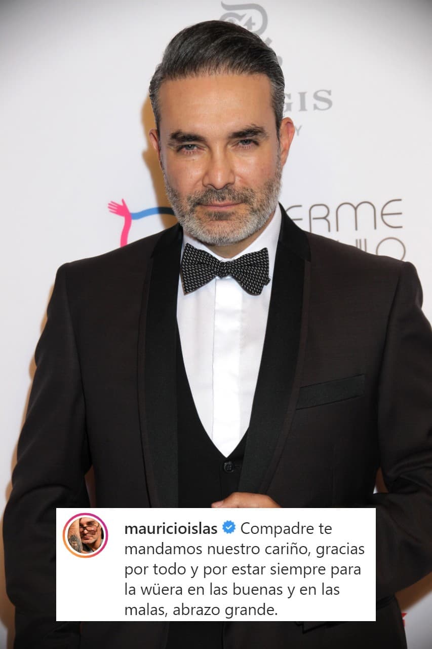 <b>Mauricio Islas</b> le agradeció por siempre acompañar a "la güera en las buenas y en las malas".
<br>