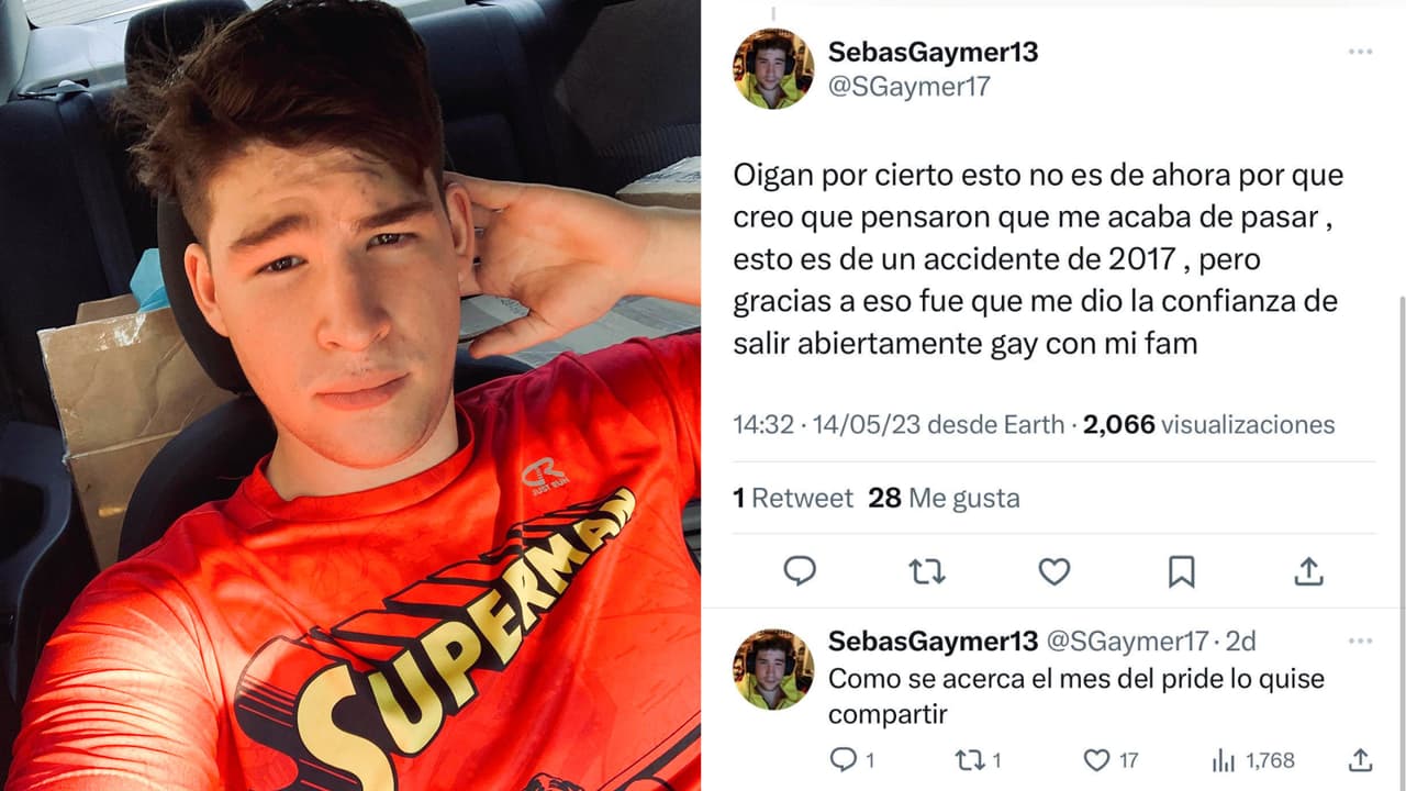 Sebastián Adame explicó que compartió las imágenes del accidente de 2017 porque a partir de él decidió hablar con su familia sobre su orientación sexual.