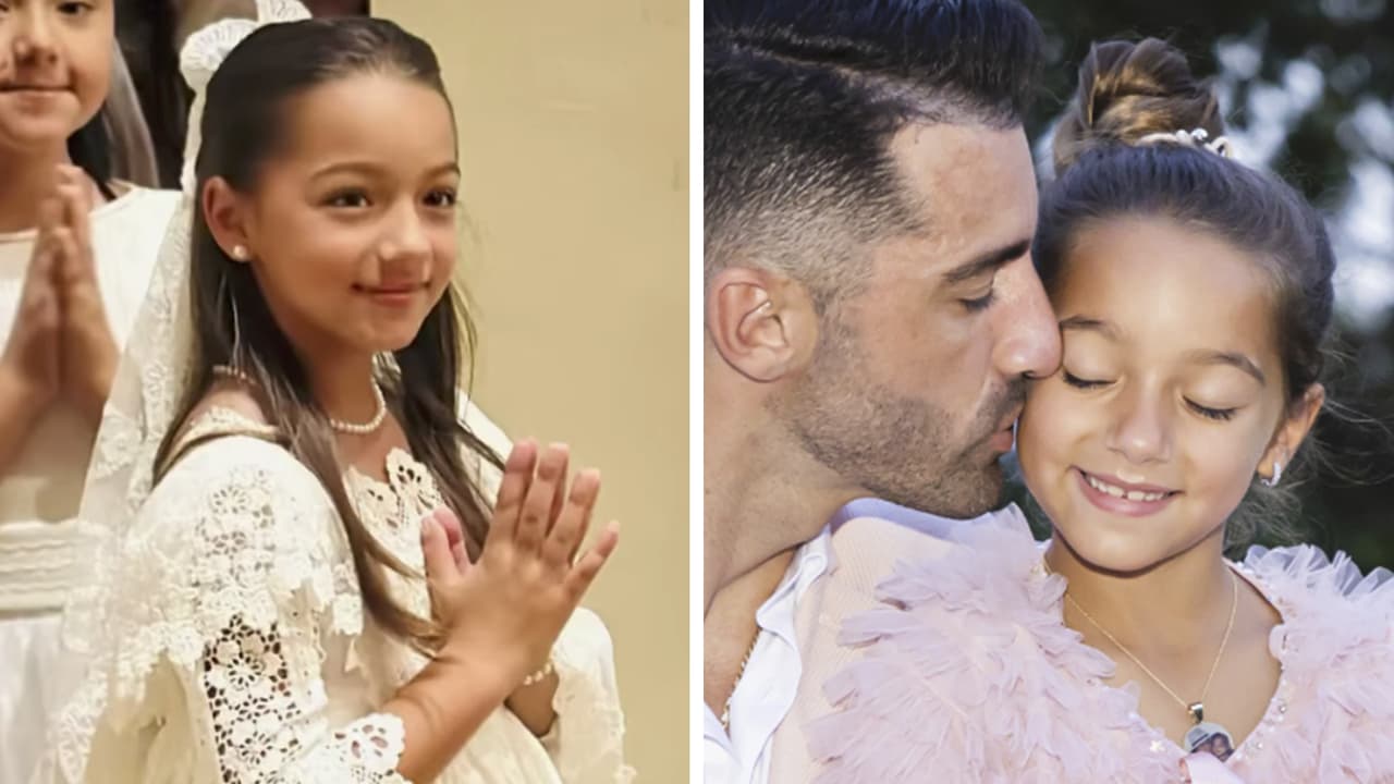 Alaïa festejó su primera comunión y sus padres estuvieron nuevamente juntos