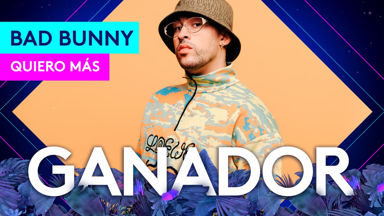 Bad Bunny es el gran ganador de la noche con 8 Premios Juventud. También gana en la categoría 'Quiero más'.