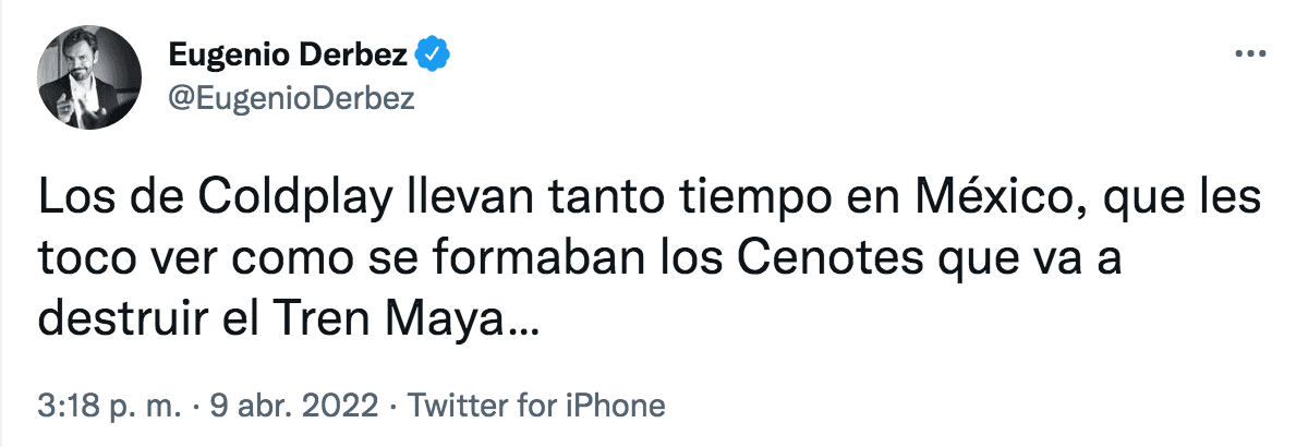 Incluso, también comentó con humor sobre el tema en Twitter haciendo alusión a la estancia del grupo Coldplay, que pasó varios días en el país debido a su gira.
<br>