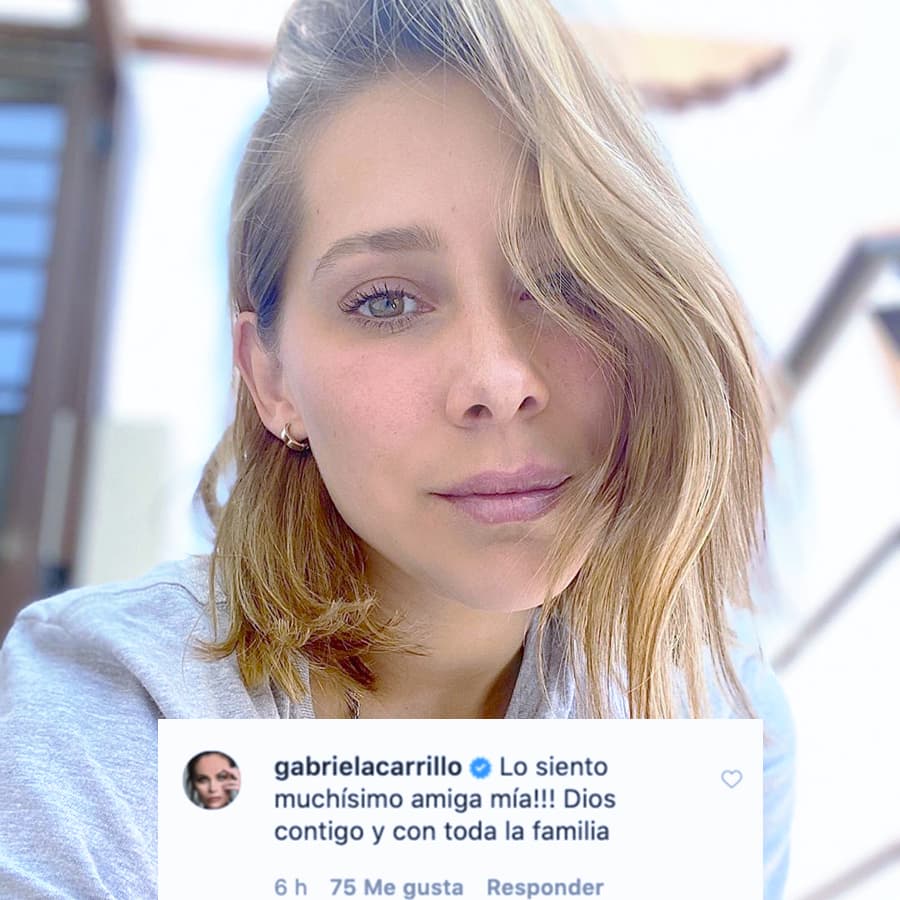 La actriz Gabriela Carrillo, con quien protagonizó 'Muchachitas como tú' en 2007, le escribió: "Lo siento muchísimo, amiga mía. Dios contigo y con toda la familia".