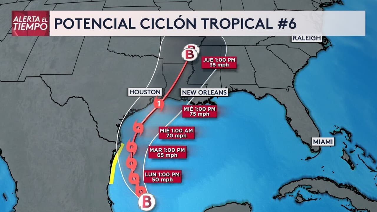 Potencial Ciclón Tropical 6 se desarrolla en el Golfo de México y podría afectar a Houston: Lo que debes saber