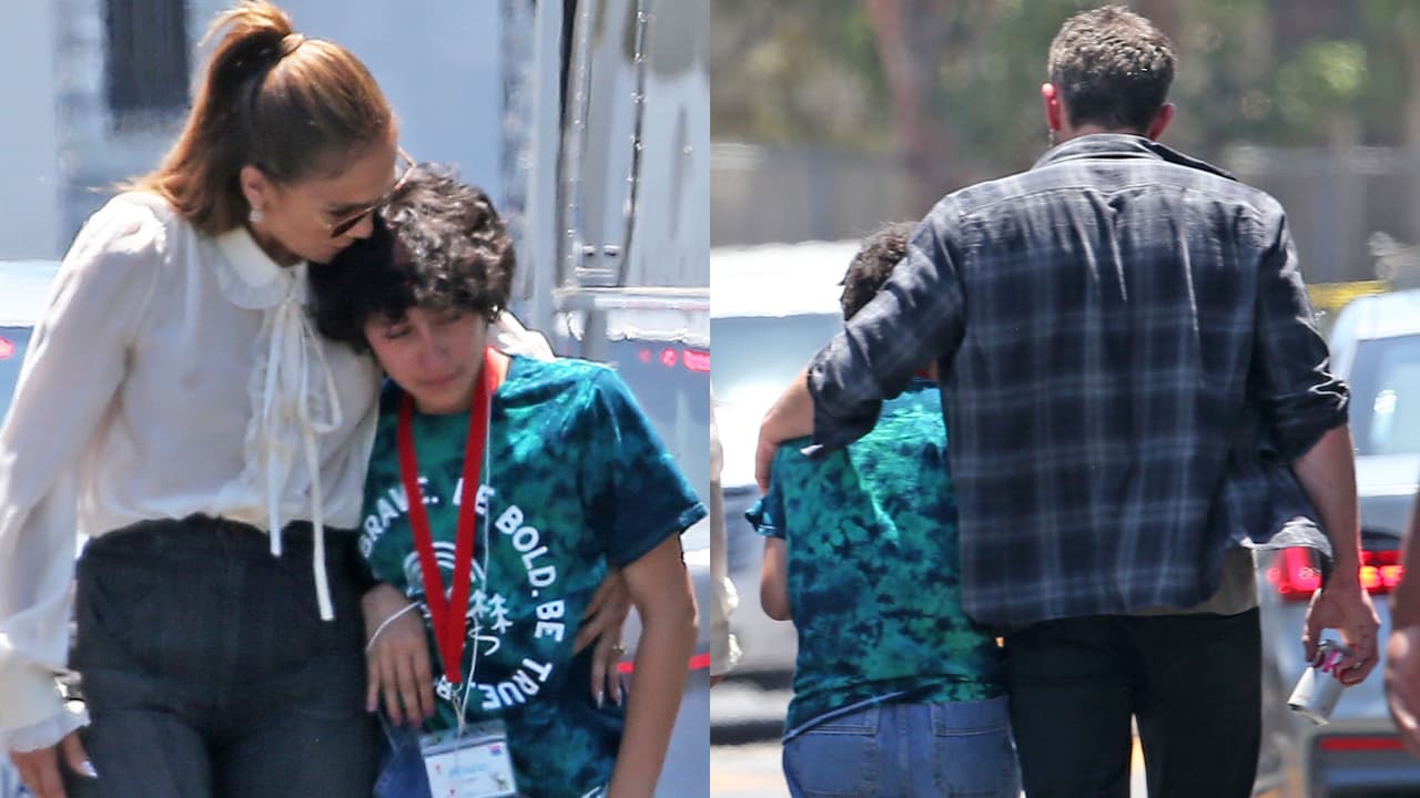 Ben Affleck y JLo apapachan a Emme luego de que la cantante la presentó como "elle" en un concierto
