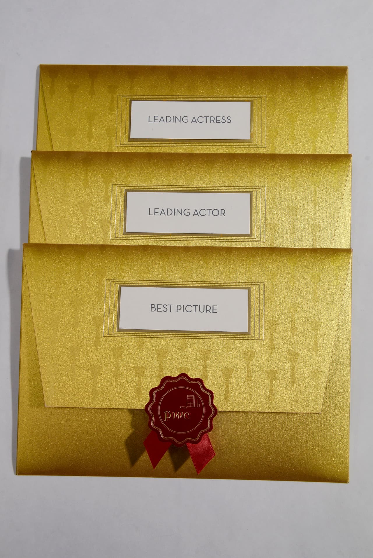 Sobres con las categorías.