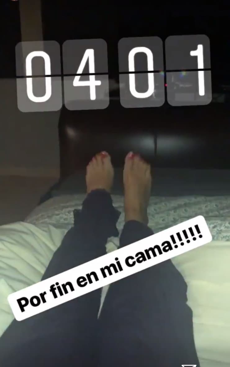 Inés compartió en su cuenta de Instagram la hora en la que llegó a casa, poco antes del amanecer.
