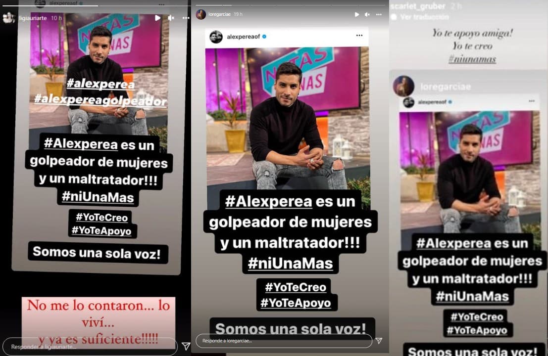 Actrices denuncian a Alex Perea como un hombre violento hacia las mujeres.