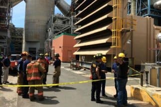 La explosión en la central termoeléctrica de Guaynabo, Puerto Rico, dejó un muerto y al menos cuatro heridos. (Foto Twitter).