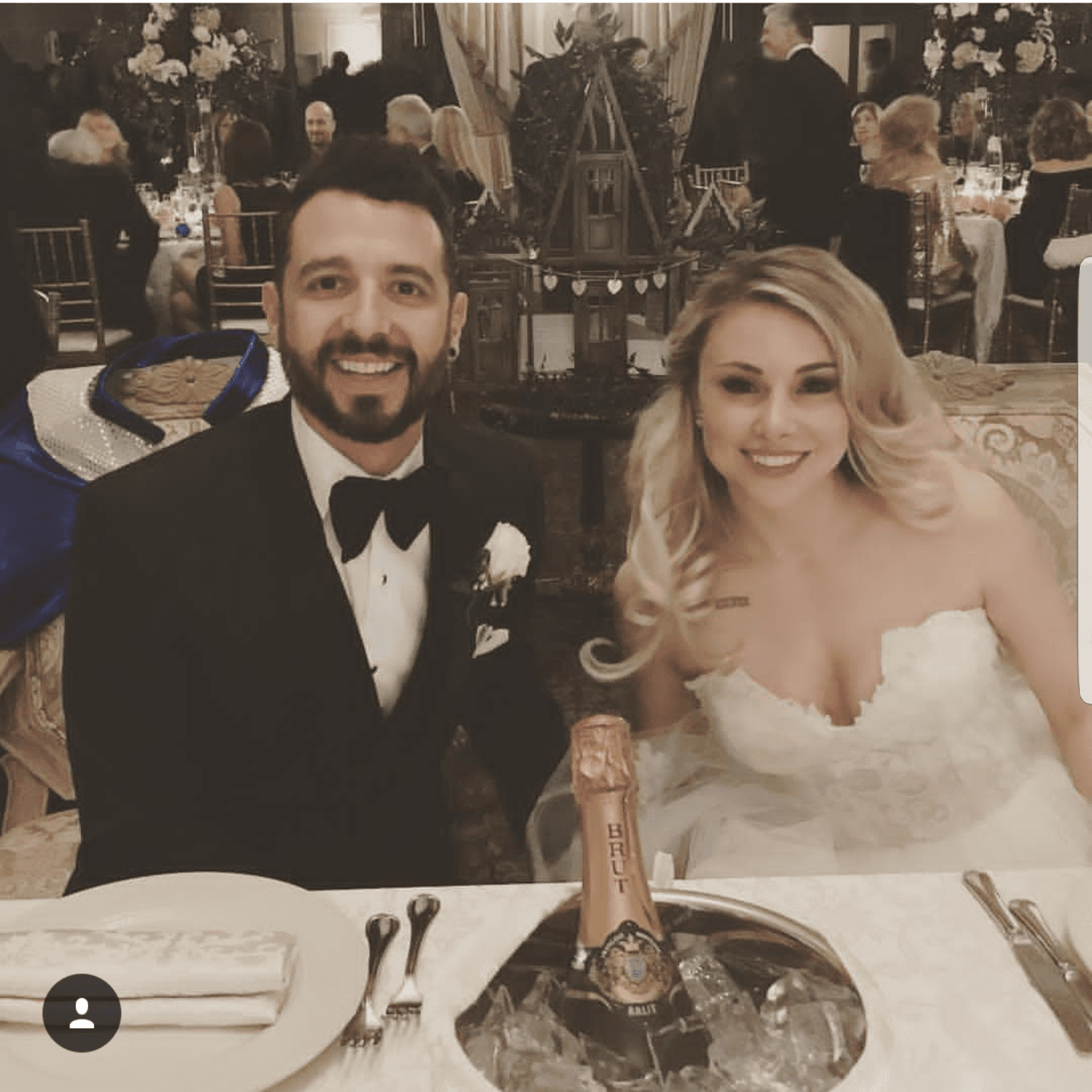 Sergio y Alyse fueron captados muy sonrientes.