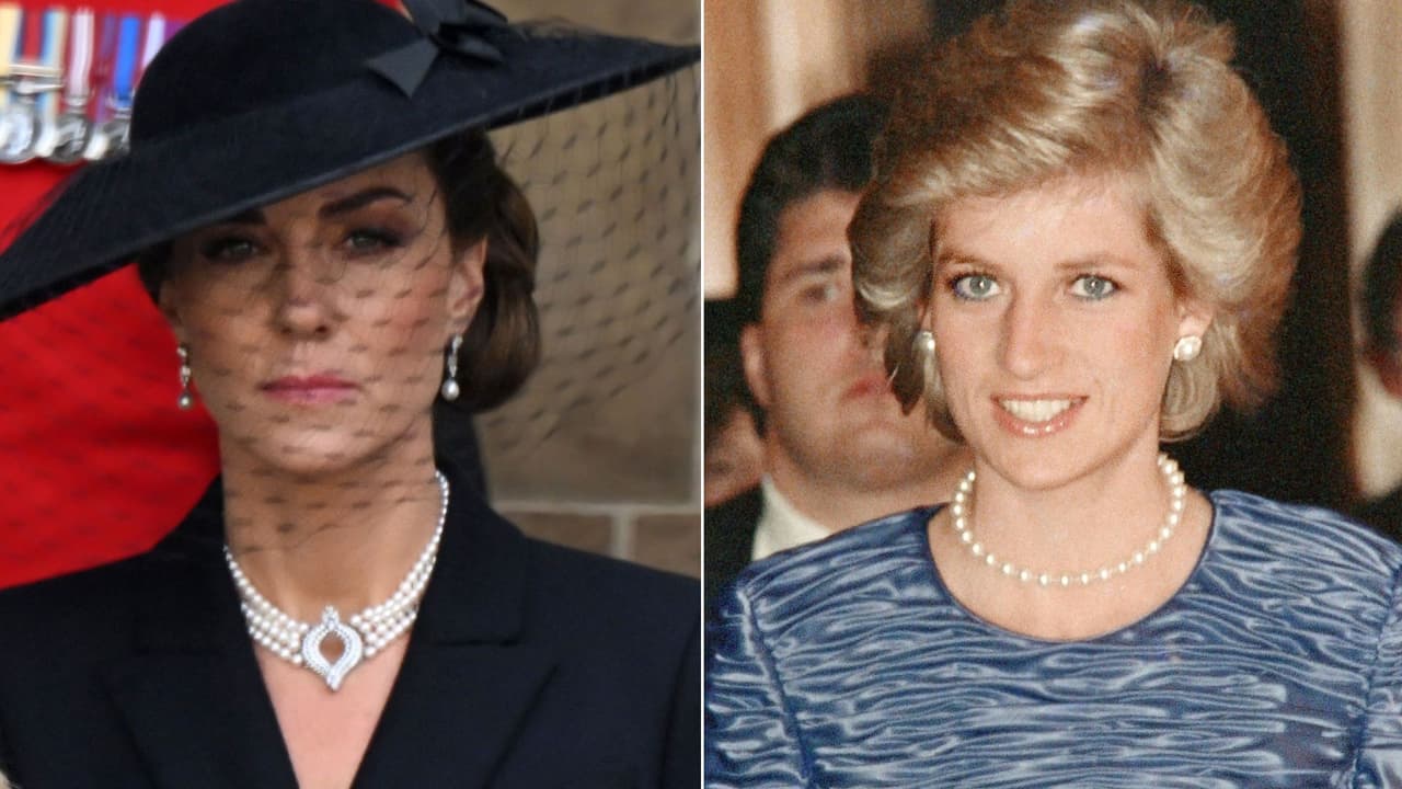 El significado del collar que Kate Middleton portó en el funeral de la reina Isabel (Lady Di también lo usó)