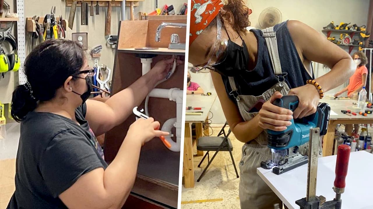 Albanistería, el taller que educa a mujeres sobrevivientes de violencia en tareas del hogar dominadas por hombres