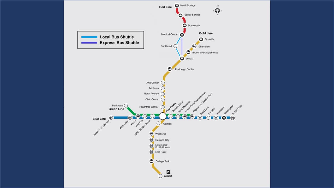 La línea roja del MARTA tendrá servicio interrumpido hasta el 26 de febrero, estas son las estaciones afectadas
