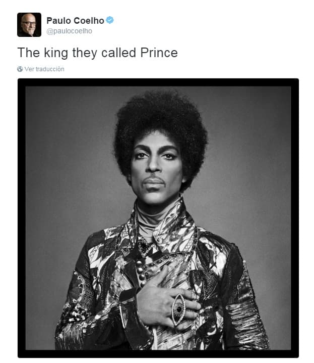 Coelho compartió esta imagen para honrar al músico.