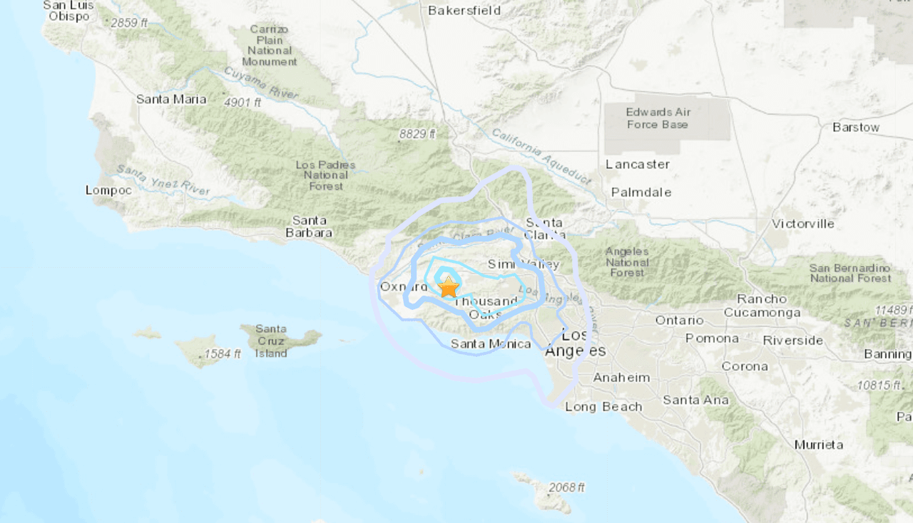 USGS reporta sismo de 3.6 de magnitud en Thousand Oaks