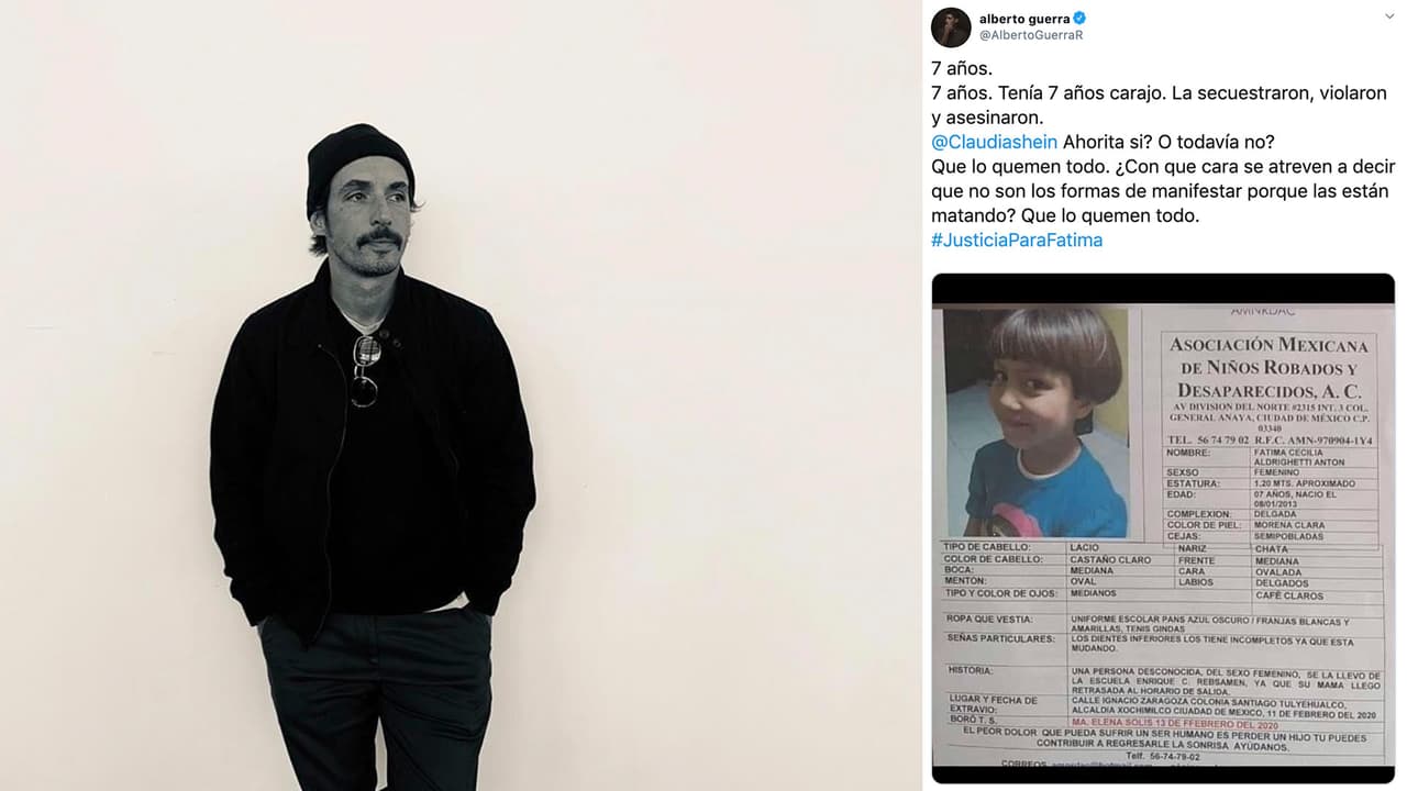 El actor
<b>Alberto Guerra</b> se mostró muy molestó y pidió que haya un cambio inmediato: "¿Con qué cara se atreven a decir que no son las formas de manifestar porque las están matando?"