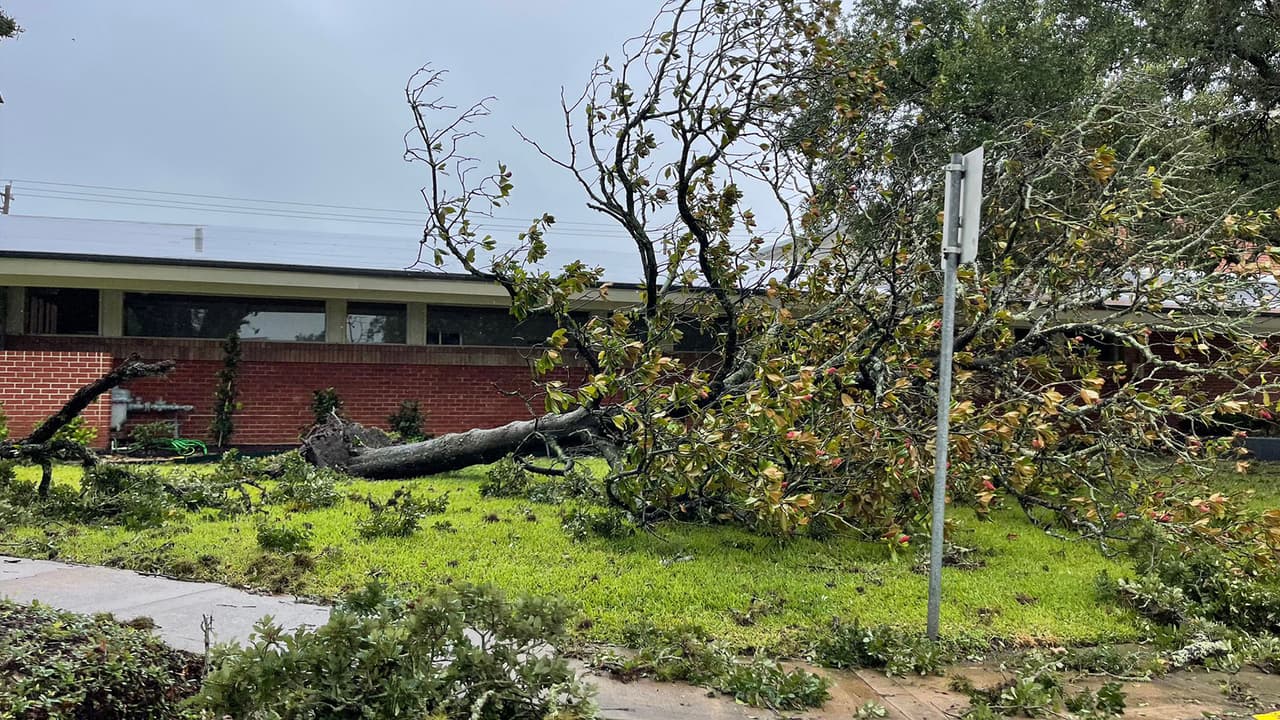 La ciudad indica que muchos cables eléctricos y postes se cayeron también lo que ocasionan los apagones en las viviendas.