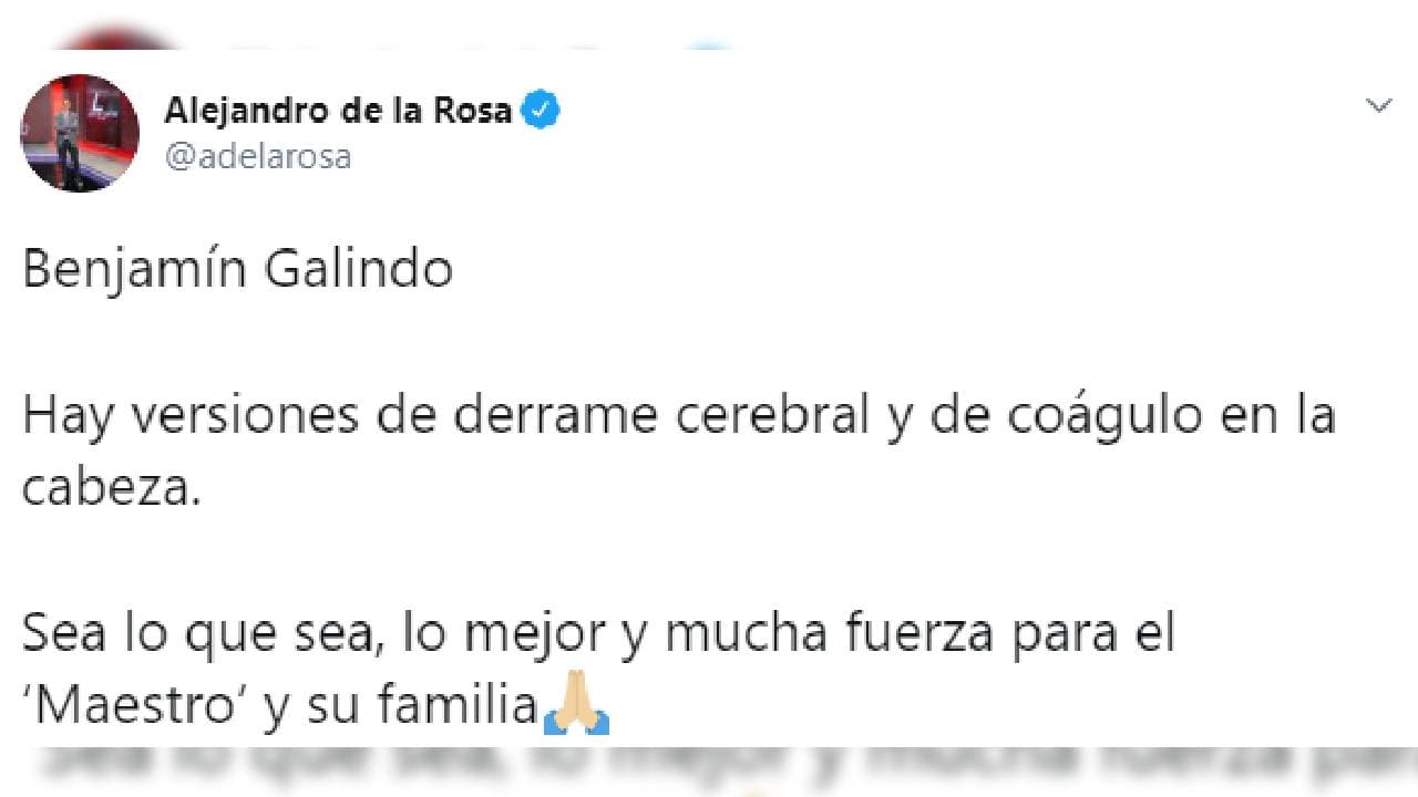 Así reaccionó el mundo del futbol ante la reciente hospitalización de ‘El Maestro’, Benjamín Galindo.