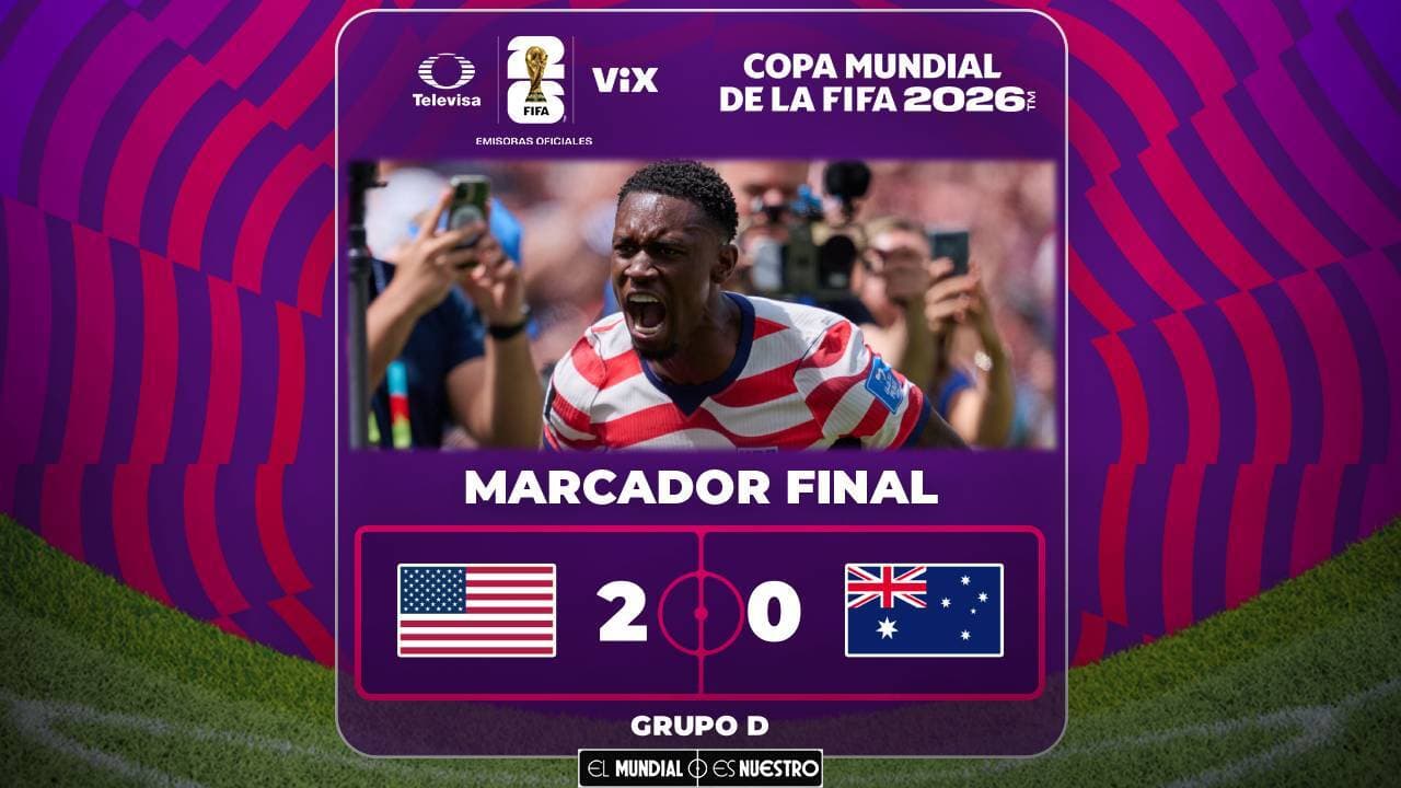 Resumen | ¡Estados Unidos imparable! Golea 2-0 a Australia y sigue encendido