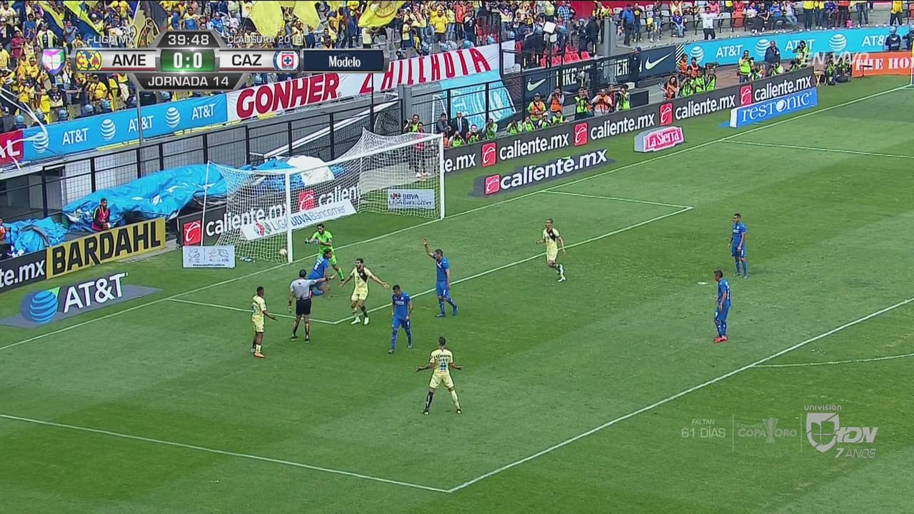 Gol anulado al América por esta mano