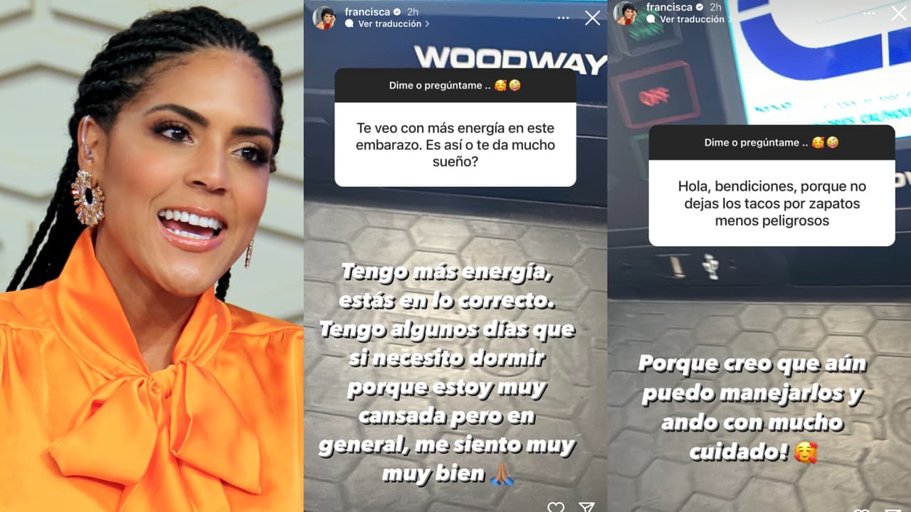 Francisca también admitió que se siente con "más energía" ahora que con su primer embarazo.