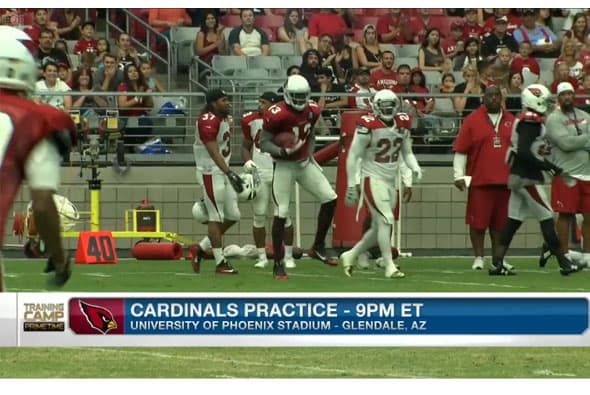 Jaron Brown hace espectacular atrapada a una mano en las prácticas de los Cardinals