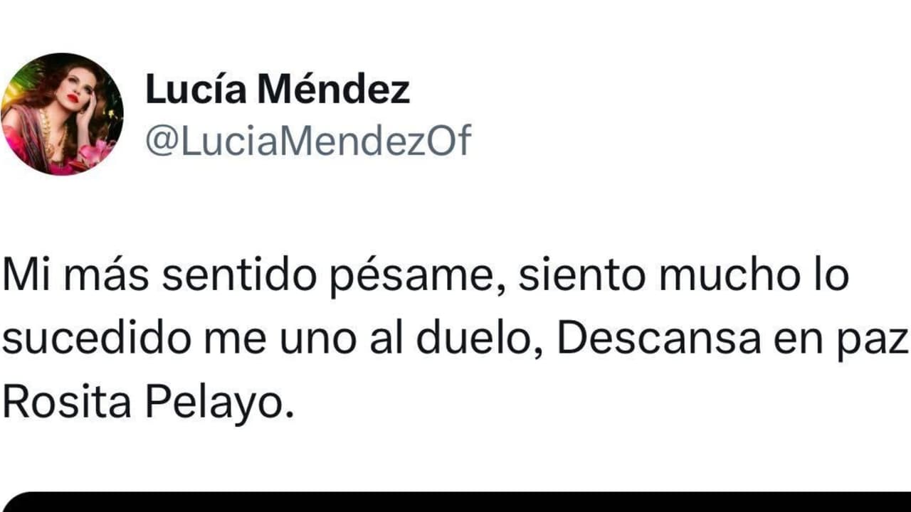 Lucía Méndez externó así su pesar.