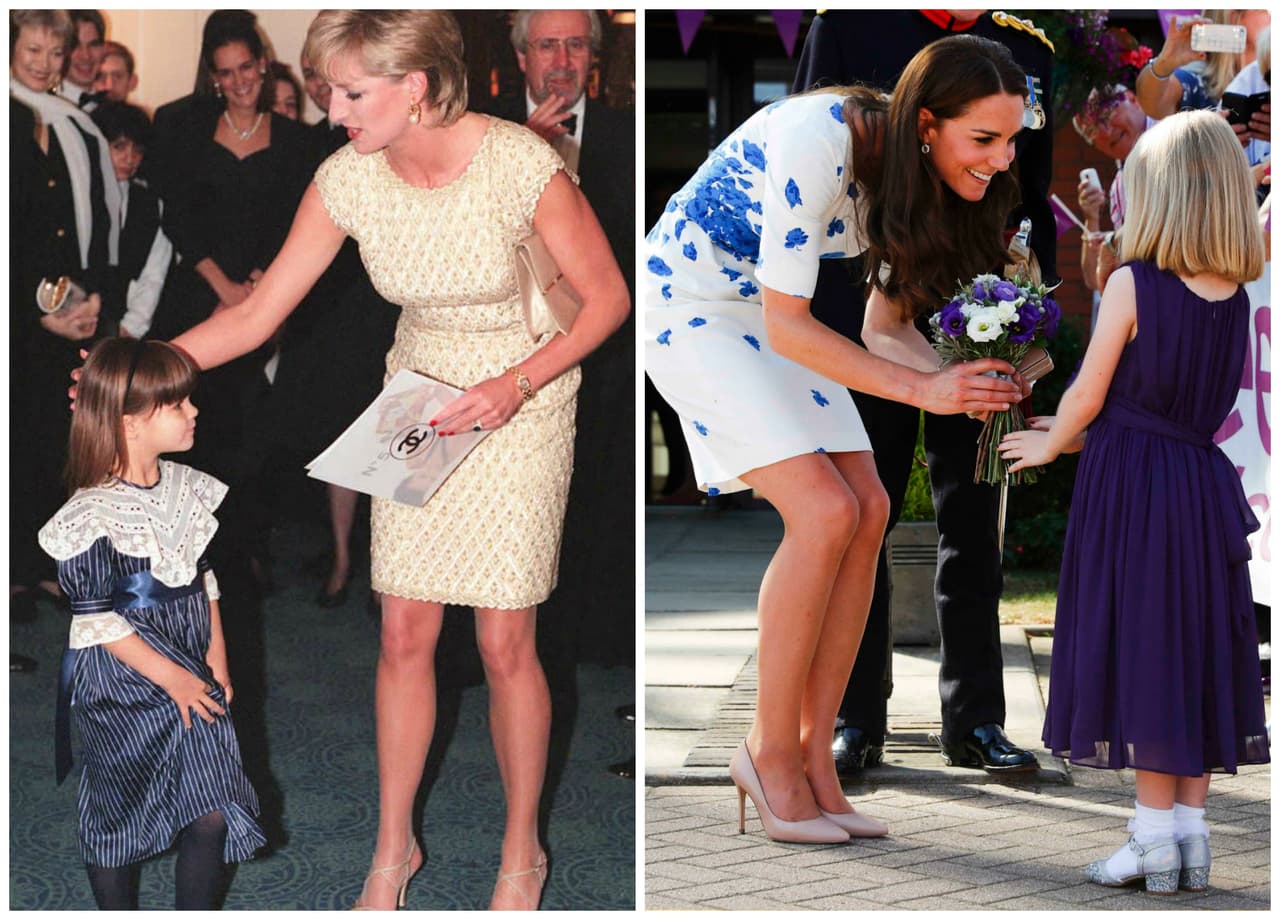 Lejos del hermetismo de la Reina Isabel -que ha inmortalizado el mito de que nunca ha llorado- Lady Di jugó un rol de mujer cercana, cálidad a la que el dolor y el amor del mundo sí la afectaban. Así también se ha mostrado Kate Middleton que parece recordar a la princesa cada vez que se agacha y le sonríe a los pequeños que la reciben en sus viajes.