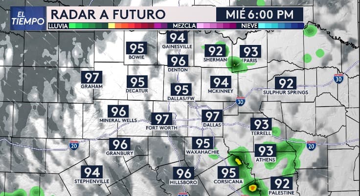 <b>El miércoles se prevé un día mayormente nublado en toda la región</b>, con temperaturas máximas que podrían alcanzar los 97 °F.