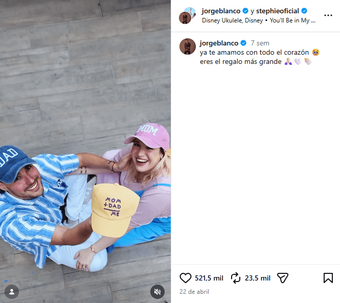 Jorge Blanco y Stephie Caire anunciaron que serían papás en abril.