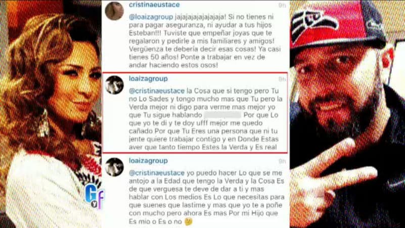 "Hace poquito habló con su abuelo de parte de su papá y sus primas, una tía, entonces 
<b><a href="https://www.univision.com/shows/el-gordo-y-la-flaca/cristina-eustace-habla-del-hijo-que-tuvo-con-esteban-loaiza" target="_blank">sí está en contacto</a></b>", contó. 
<br>