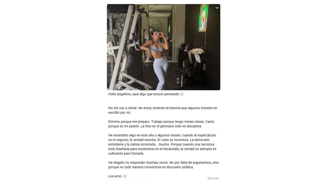 El mensaje de Ángela Aguilar en medio de rumores de retiro.