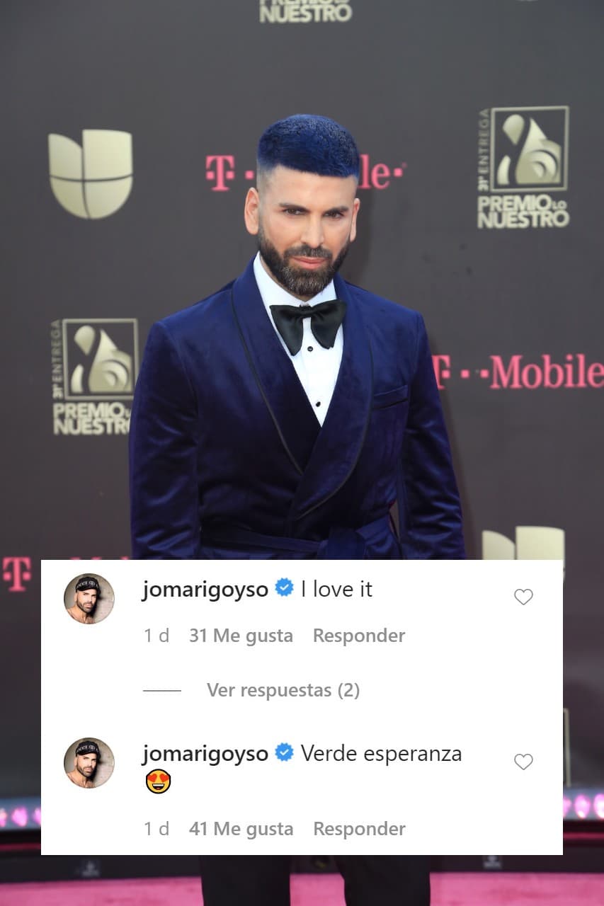 <b><a href="https://www.facebook.com/watch/?v=2311535242500545" target="_blank">Jomari Goyso</a></b> también aprobó el tono verde de la cabellera de Ángela y le escribió en dos ocasiones.
<br>