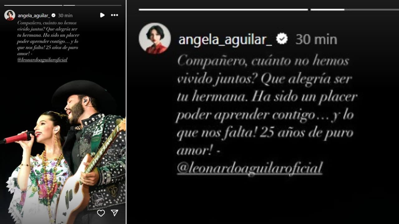 Ángela Aguilar le dedica amoroso mensaje a su hermano Leonardo.